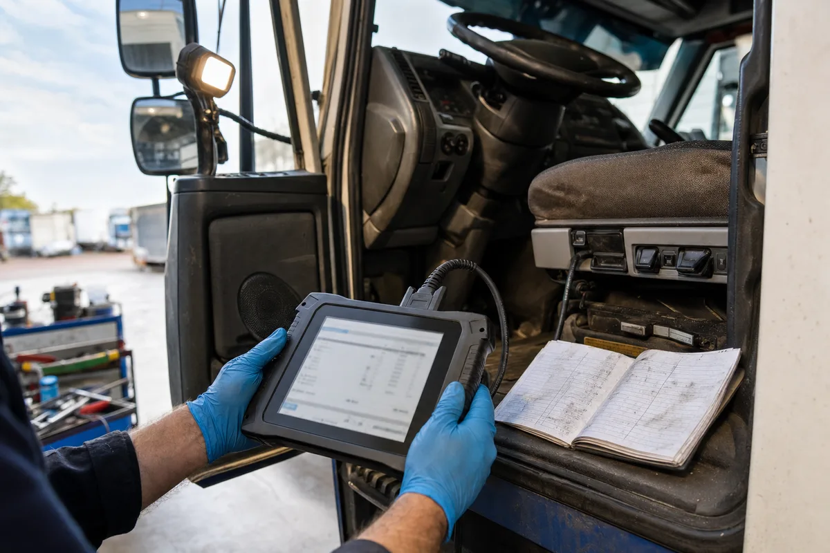 Fleet vehicle diagnostics in the field